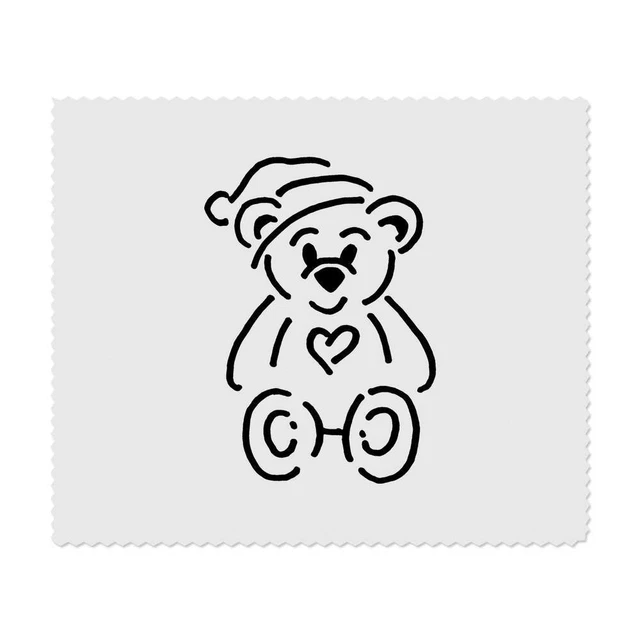 2 x 'Nounours coeur' Chiffons de nettoyage pour lentilles (LC00018408)
