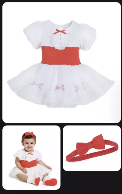DISNEY STORE MARY Poppins Costume Baby Dress Bodysuit Headband 3 6 Months Bnwt 9.99 PicClick UK