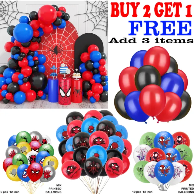 MARVEL SPIDERMAN Superhero Birthday Party Balloons Children Kids Decorations UK.