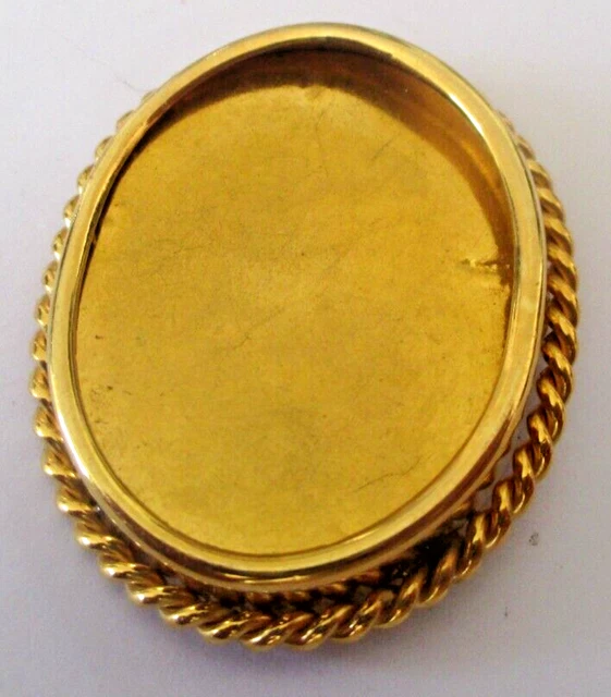 Superbe Broche Ancienne En Or Avec Compartiment Photo – Bijou Vintage Et élégant 2754
