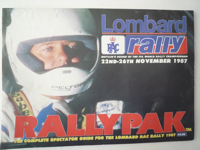 LOMBARD RAC RALLY Rallypak Spectator Guide 1987 £22.50 - PicClick UK