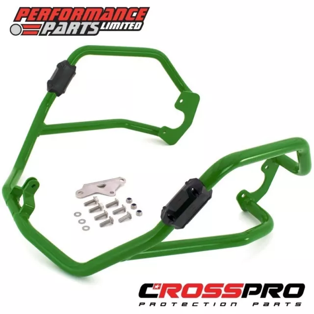 Kawasaki KLE650 VERSYS 650 2021 21 CrossPro Green Aluminium Engine Crash Bars