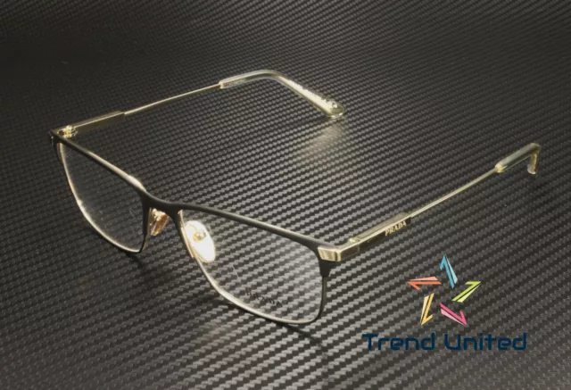 PRADA PR 55ZV 1BO1O1 Matte Black Demo Lens 55 mm Men's Eyeglasses