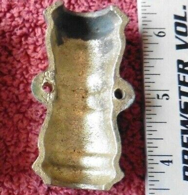 Cast Brass Vintage Door knob backplate embellishment Latch Lamp part bracket 2