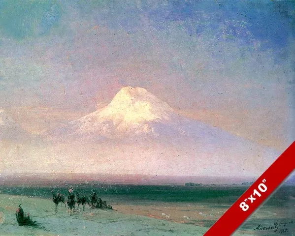 Valley View Mt Ararat Turkey Armenia Noahs Ark Painting Art Real Canvas Print