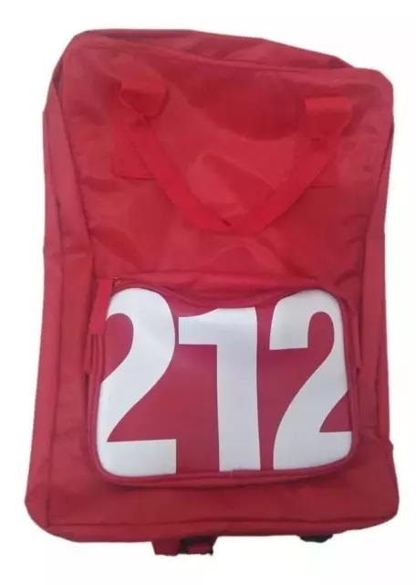 212 Carolina Herrera Brand Name Backpack Bag Laptop Travel Men Women Red Handle