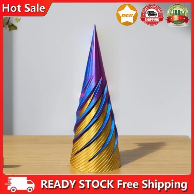 Lot De 6 Cônes Fidget Imprimés 3D – Spiral Cone 6,5 Cm, Antistress Sensoriel, Déco Passthrough Pyramide, Cadeau Ados/Adultes