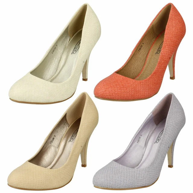 FEMMES SPOT ON F9538 à Enfiler Smart Robe Décontracté Escarpin Talon ...