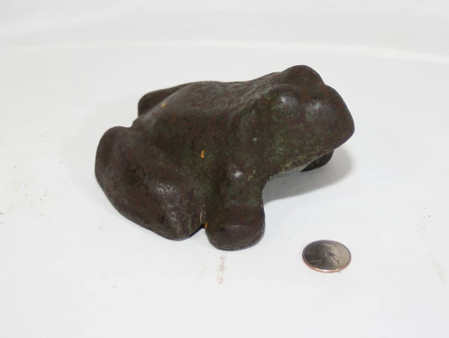 Antique Cast Iron FROG Vintage Doorstop Original Condition 6lbs 2oz Antique Cast Iron FROG Vintage Doorstop Original Condition 6lbs 2oz