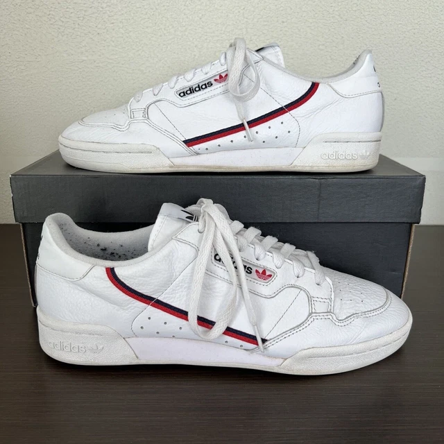 Adidas Continental 80 Chaussures en cuir blanc Baskets Taille Homme 10,5 G27706