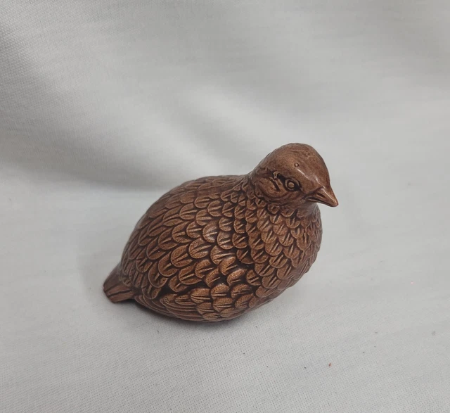 Vintage Brown Quail Decorative Figurine Marked A153 Bird Japan