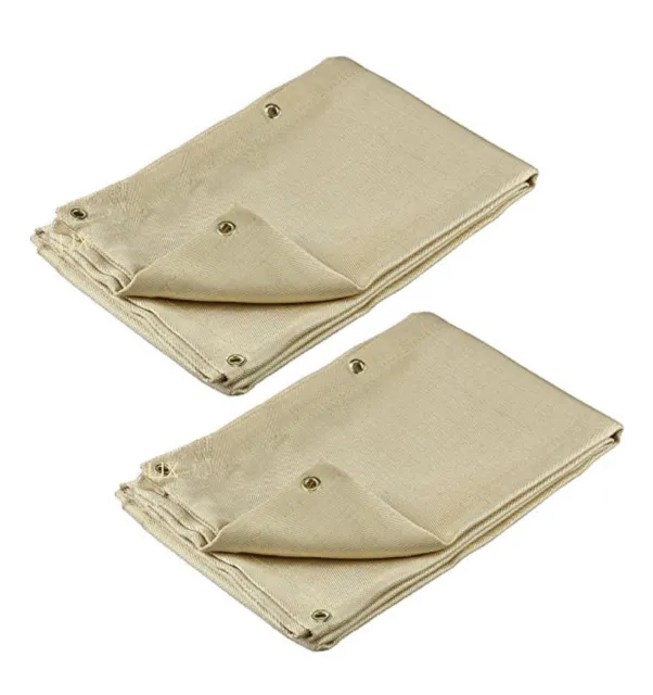 Welding Blanket  4' x 6' Fire Flame Retardant Fiberglass Safety Shield  Grommets 