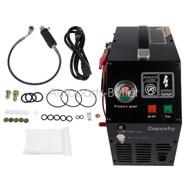 Compressore d'Aria PCP Portatile 12 V CC, Compressore PCP 4500 Psi, Compressore d'Aria Paintball 30 MPa, Pompa per Fucile ad Aria compressa PCP 110 V/220 V CA, Pompa ad Alta Pressione Pompa
