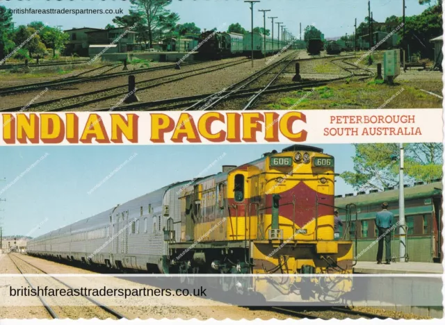 The Indian Pacific at Peterborough, South Australia RAILWAYS TrueView POSTCARD