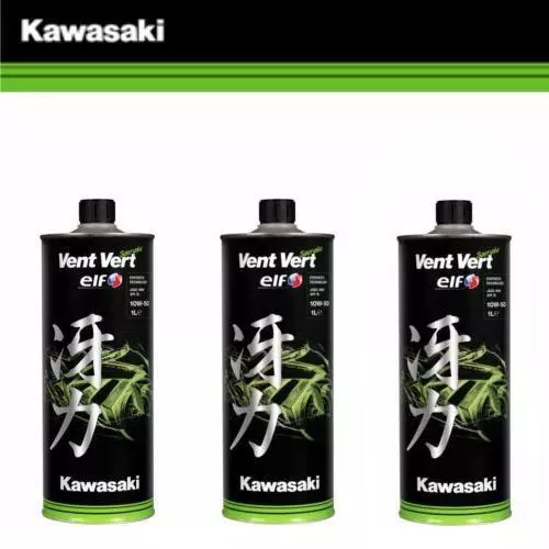 Set 3 Lt L Oil Vent Vert Kawasaki Synthetic 10w 50 10w50