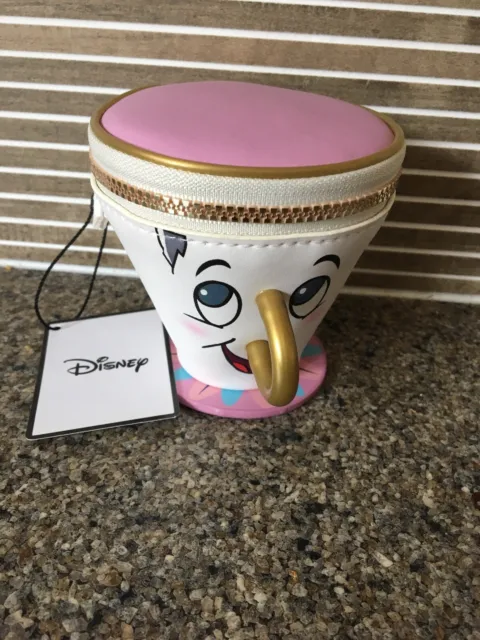 Brand New Disney Mr Chip Purse 3D Cup Coin Purse Beauty & The Beast Adult Child