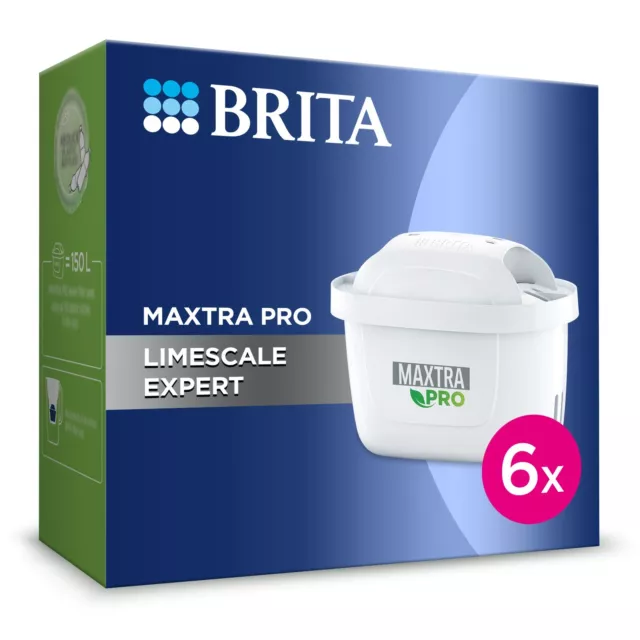 BRITA MAXTRA PRO Limescale Expert Water Filter Cartridge 6 Pack, Original Refill