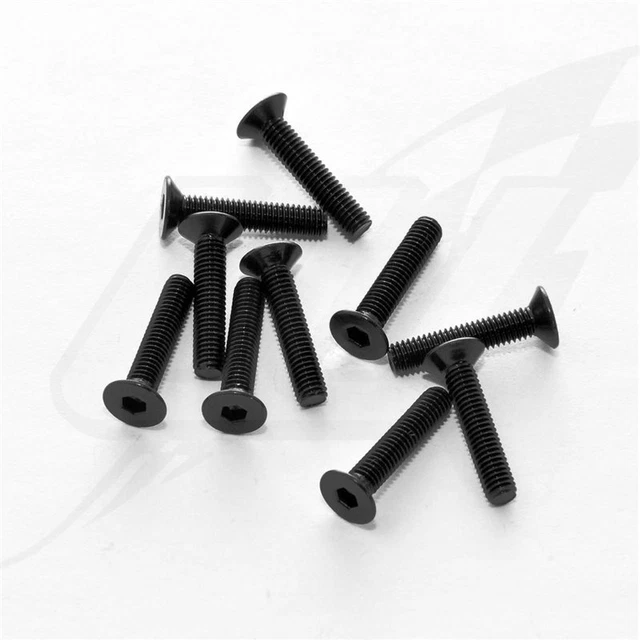 Viti Esagonali 20 Viti A Testa Piatta M6 X 35 Mm - Acciaio Inox A2 V2A Nero, Testa Esagonale, Per Mobili E Meccanica Bulloni Mobili Neri - 12