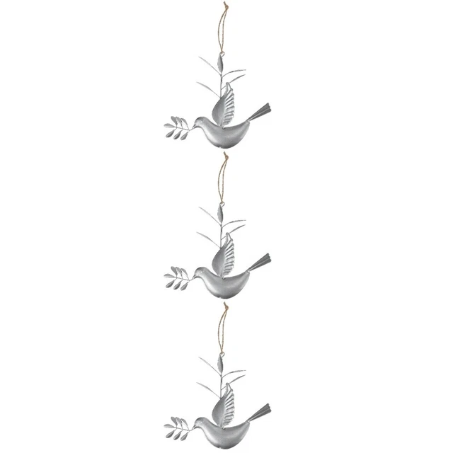 3x Dekorative Gefälschte Tauben Fliegen Vogel Statuen Herbst Garten Decor 4