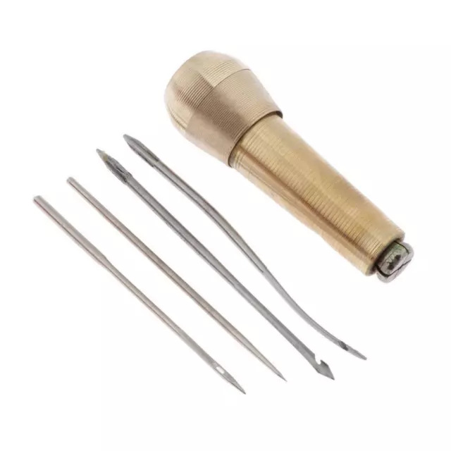 Kit d'outils de réparation de cuir poinçon avec aiguilles en acier mixtes pour