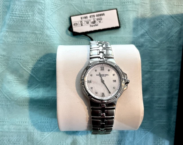 Raymond Weil Parsifal Diamond White Mother of Pearl Womens Watch 5180-STS-00995