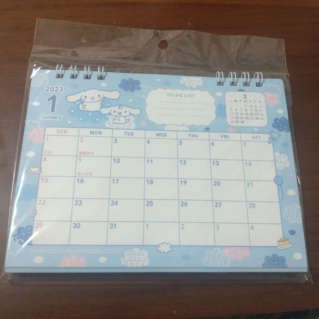 SANRIO CINNAMOROLL DESK Calendar 2023 Japanese Edition EUR 22,83