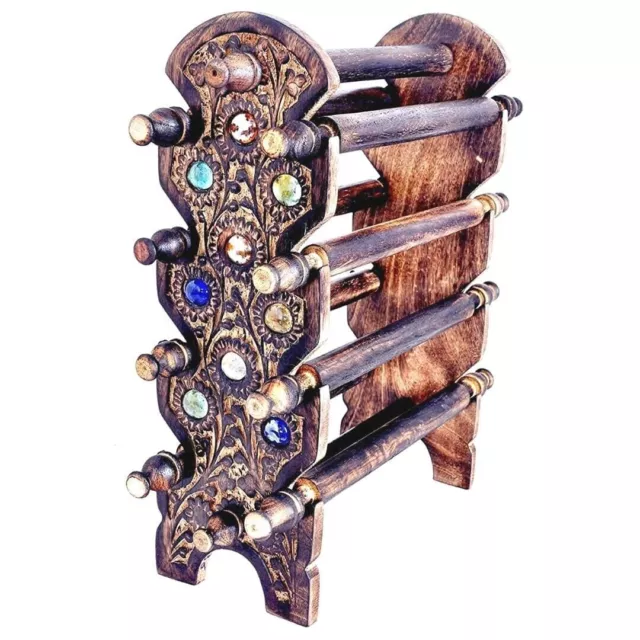 Soporte de pulsera de madera con estilo artesanal | Organizador de... 2