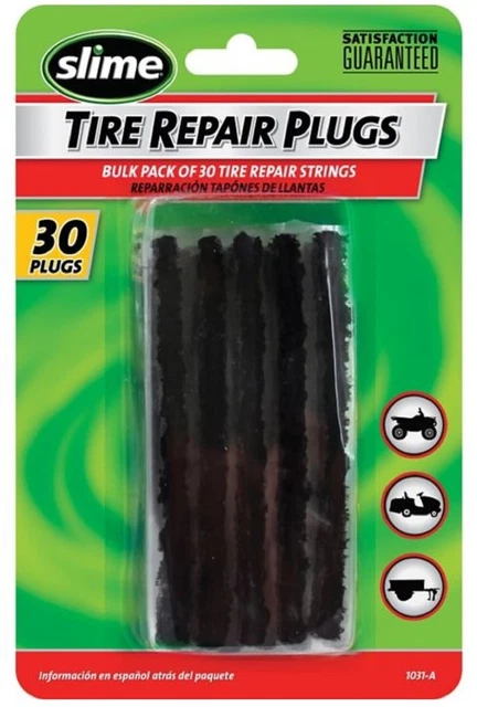 Slime 1031-A Tire Repair Plugs Tubeless Tires Black Pack of 30