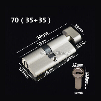 1PCS Pure Brass Mortise Door Lock Cylinder 50mm~120mm Lock Core Repair Parts+Key