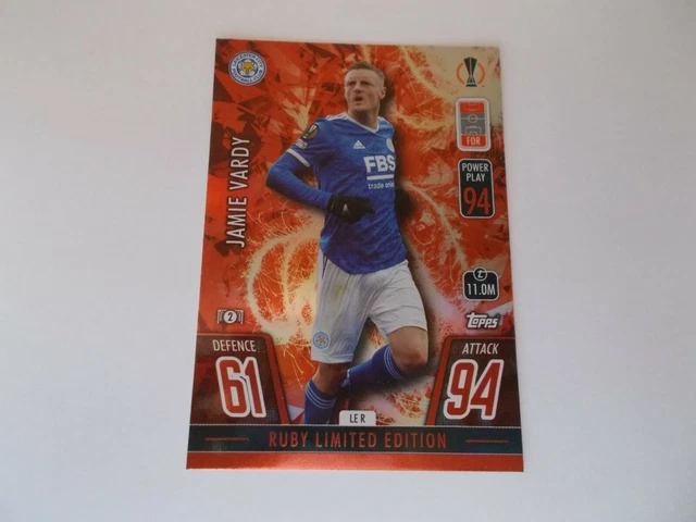 MATCH ATTAX 21 22 JAMIE VARDY LER Ruby Limited Edition Trading Card match-attax-21-22-jamie-vardy-ler-ruby-limited-edition-trading-card