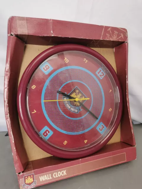 West Ham Wall Clock - West Ham United Bullseye design Licensed Football Fan Gift