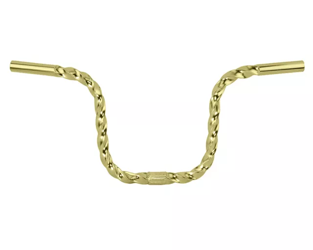 Gold  Bicycle Handlebar 9" Square Twisted 25.4mm Lowrider Beach Cruiser Bikes