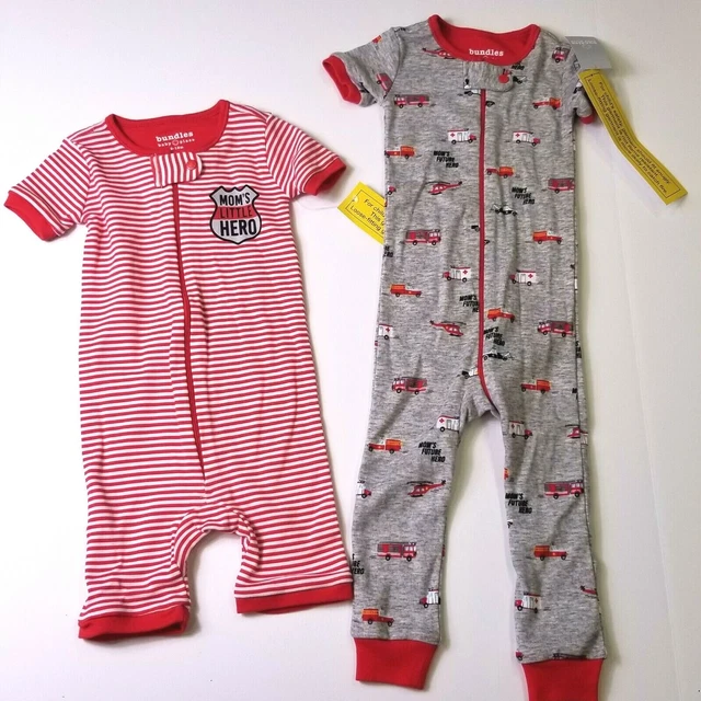Bundles Baby Place Two Piece Pajamas Boys Size 9 to 12 Months 9/12M FIREMAN Set