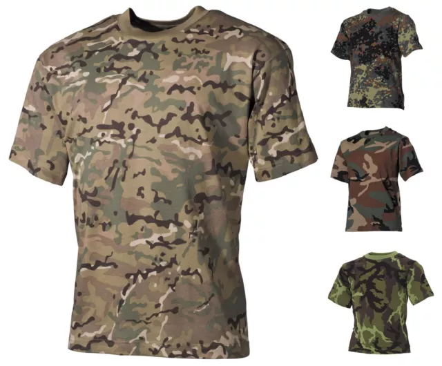 Kinder T-Shirt kurzarm Bundeswehr BW Jungen camouflage US Army T Shirts