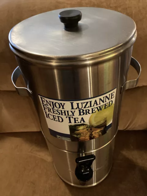 Vtg Curtis Steamliner Luzianne Freshly Brewed Ice Tea Dispenser Stainless Steel