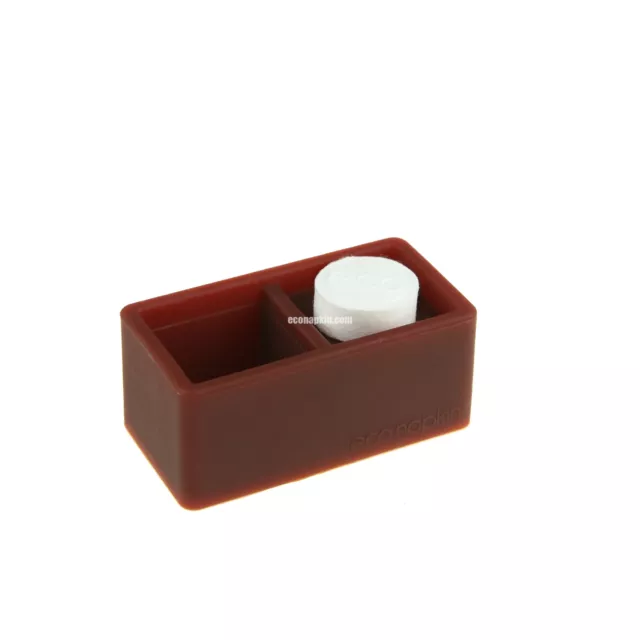 Brown Soft Touch Single Compressed Napkin Holder Econapkin