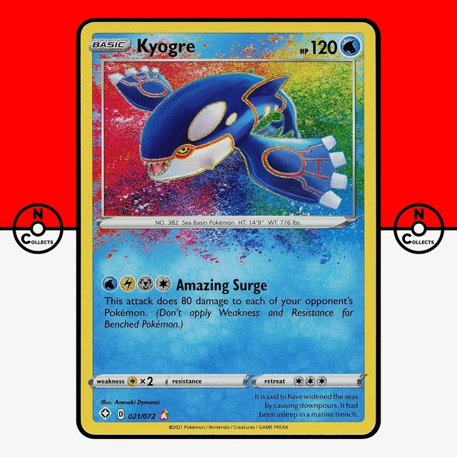 Pokemon Kyogre 021/072 Amazing Rare Holo Shining Fates #2 NM
