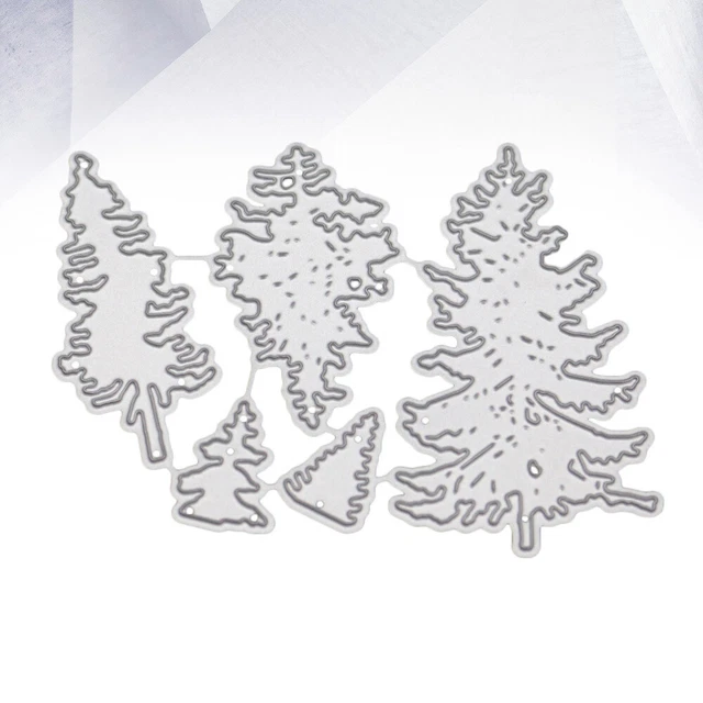 Plantillas de metal artesanales troquelados corte árboles de crisma plantillas de metal álbum plantilla grabado troquel