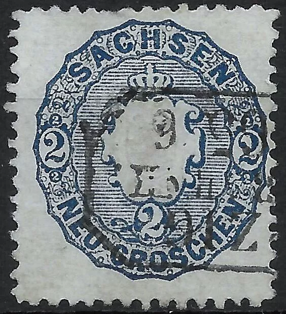 SACHSEN 1863; MiNr. 17a; 2 Ngr.; BPP geprüft; R3 LEIPZIG