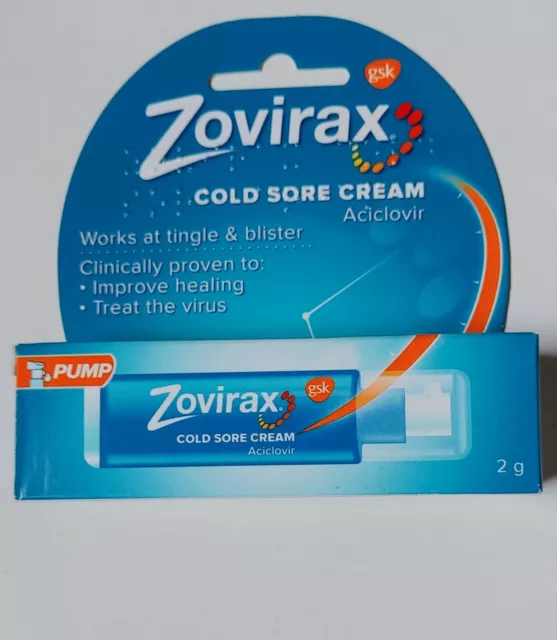 2 X-Zovirax Cold Sore Cream  New Uk Stock Exp 11-2024 100% 2