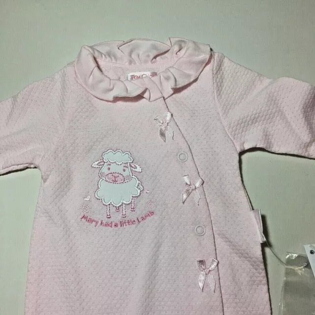 Frühgeborener winziger Frühbaby Schlafanzug und Hut Junge/Mädchen Baby wachsen Lamm 5 - 8 Pfund 3