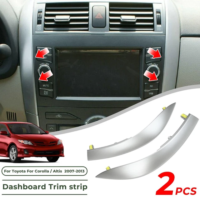 Center Dashboard A/C Outlet Air Vent Trim Strip For Toyota Corolla/Altis 07-13