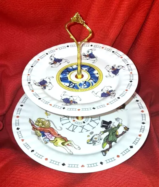 Paul Cardew : Alice in Wonderland : 2 Tier Cake Stand - NEW BOXED