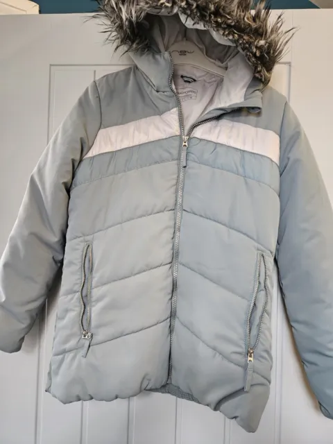 Girls craghoppers quilted padded winter coat size 11 - 12 years