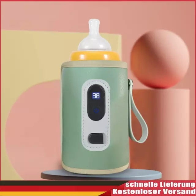Pantalla de temperatura portátil para guardián térmico de leche USB para bebés (verde)