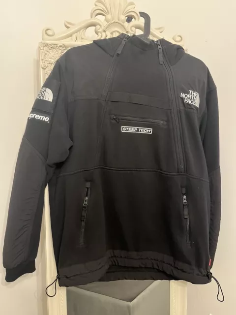 Supreme the north face steep tech hooded sweatshirt black cheap