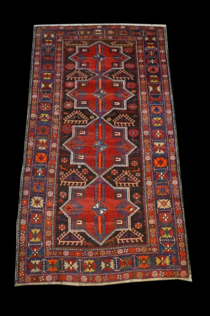 Antik! kaukasischer Kazak 215x122 Kasak Kaukasus Rug Carpet Tapis Orientteppich