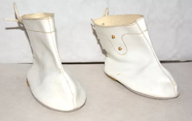 Paire De Bottines Chaussures Vintage Pour Poupee Ancienne 