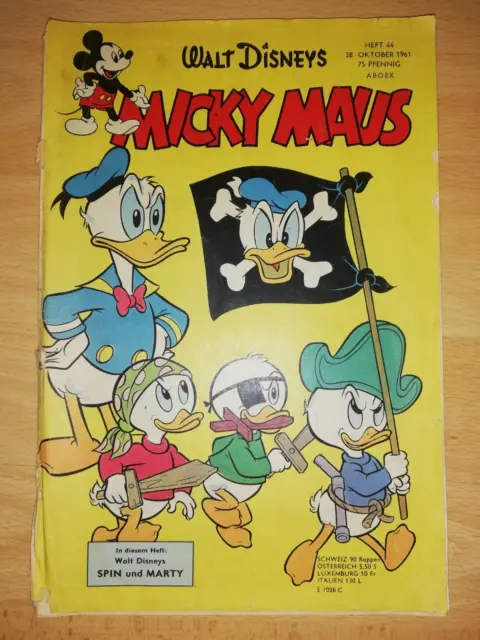 Original Walt Disneys Micky Maus Heft 44 vom 28. Oktober 1961