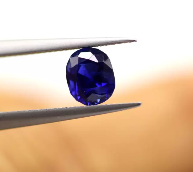 Certified Natural Royal Blue Sapphire Loose Oval Burma No Heat Gemstone 0.93 Ct